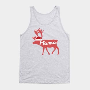 Mama Mother Mom Reindeer Family Group Christmas Eve Matching Tank Top